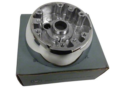 VSW OE Style Series Wood Wheel Option/Comfort Grip Style Adapter; Chrome (76-95 Jeep CJ7 & Wrangler YJ)