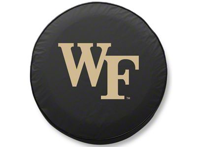 Wake Forest University Spare Tire Cover; Black (66-18 Jeep CJ5, CJ7, Wrangler YJ, TJ & JK)