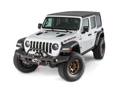 WARN Elite Full Width Winch Bumper with Grille Guard Tube; Black (20-26 Jeep Gladiator JT)