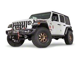 WARN Low Grille Guard Tube; Black (20-26 Jeep Gladiator JT w/ Factory Steel Front Bumper)