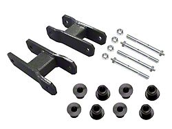 Warrior Products 1.50-Inch Lift Heavy Duty Greaseable Shackle Kit; Gray Hammertone (76-86 Jeep CJ7 w/ YJ Springs)