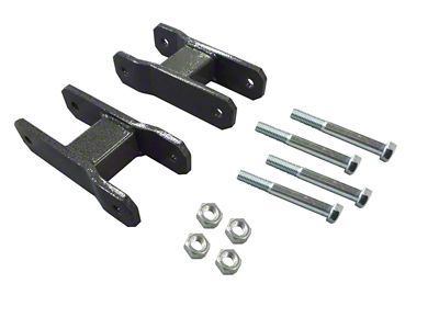 Warrior Products 1.50-Inch Lift Heavy Duty Shackle Kit; Gold Zinc (76-86 Jeep CJ7 w/ YJ Springs)