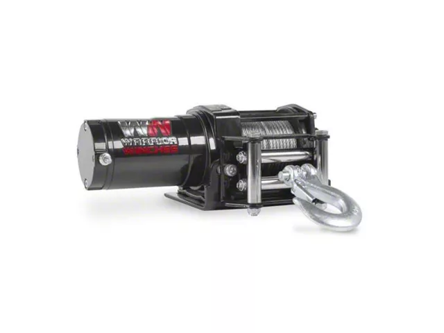 Warrior Winches Ninja 2000 Lbs Elektrische Lier – 12V, 2.3pk, Stalen Kabel, Bedrade Afstandsbediening, Waterdicht, Voor Utility En ATV
