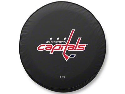 Washington Capitals Spare Tire Cover; Black (66-18 Jeep CJ5, CJ7, Wrangler YJ, TJ & JK)