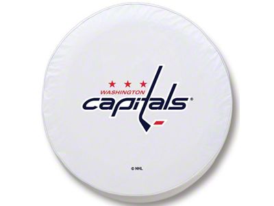 Washington Capitals Spare Tire Cover; White (66-18 Jeep CJ5, CJ7, Wrangler YJ, TJ & JK)
