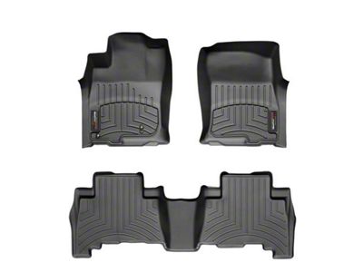 Weathertech DigitalFit Front and Rear Floor Liners; Black (2010 4Runner w/o Passenger Side Floor Hook)