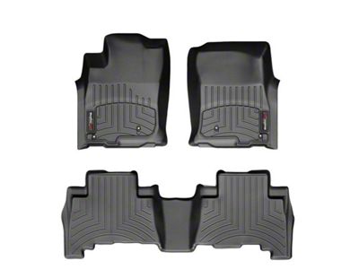 Weathertech DigitalFit Front and Rear Floor Liners; Black (2010 4Runner w/ Passenger Side Floor Hook; 11-12 4Runner)
