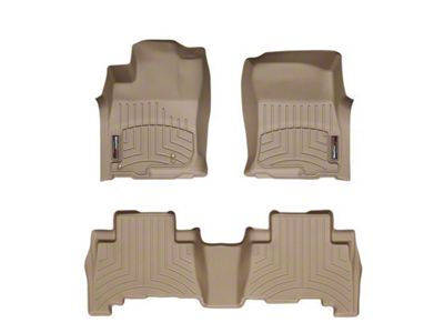 Weathertech DigitalFit Front and Rear Floor Liners; Tan (2010 4Runner w/o Passenger Side Floor Hook)