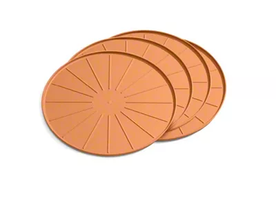 Weathertech 12-Inch Round Coaster Set; Terracotta