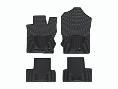 Weathertech All-Weather Front and Rear Rubber Floor Mats; Black (21-25 Bronco 2-Door w/ Carperted Flooring)