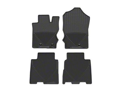 Weathertech All-Weather Front and Rear Rubber Floor Mats; Black (21-25 Bronco 4-Door w/ Carperted Flooring)