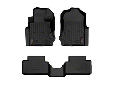 Weathertech DigitalFit Front and Rear Floor Liners; Black (21-25 Bronco 2-Door w/ Carperted Flooring)