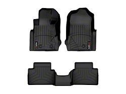 Weathertech DigitalFit Front and Rear Floor Liners; Black (21-25 Bronco 2-Door w/ Rubberized Flooring)