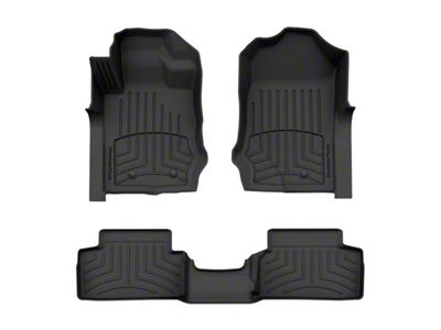 Weathertech Front and Rear Floor Liner HP; Black (21-25 Bronco 2-Door)