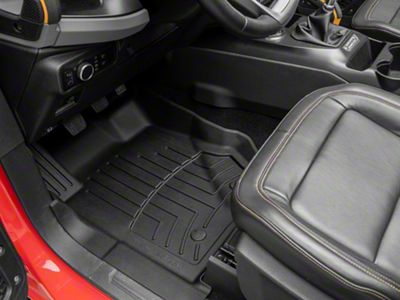 Weathertech Front and Rear Floor Liner HP; Black (21-25 Bronco 4-Door)