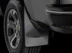 Weathertech No-Drill Mud Flaps; Front; Black (21-25 Bronco w/o Sasquatch Package, Excluding Raptor)