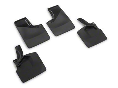 Weathertech No-Drill Mud Flaps; Front and Rear; Black (21-25 Bronco w/ Factory Metal Rear Bumper & Sasquatch Package)