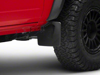Weathertech No-Drill Mud Flaps; Front and Rear; Black (21-25 Bronco w/ Factory Metal Rear Bumper & /o Sasquatch Package)