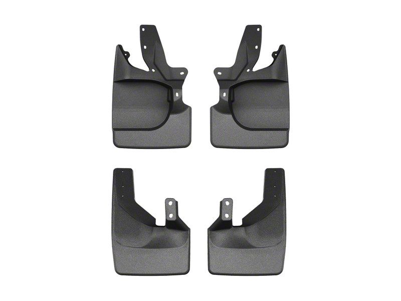 Weathertech Bronco No-Drill Mud Flaps; Front and Rear; Black