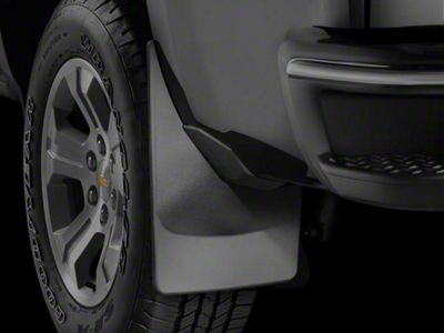 Weathertech No-Drill Mud Flaps; Rear; Black (21-25 Bronco w/ Factory Plastic Rear Bumper & w/o Sasquatch Package)