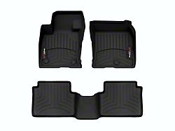 Weathertech DigitalFit Front and Rear Floor Liners; Black (21-26 Bronco Sport w/ Vinyl Flooring)