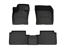 Weathertech Front and Rear Floor Liner HP; Black (21-24 Bronco Sport w/ Carperted Flooring)