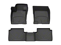 Weathertech Front and Rear Floor Liner HP; Black (25-26 Bronco Sport w/ Carperted Flooring)
