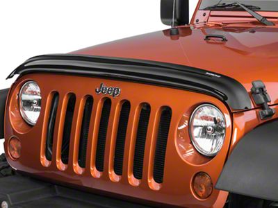 Weathertech Stone and Bug Deflector; Dark Smoke (07-18 Jeep Wrangler JK)