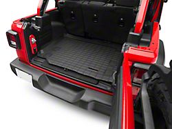 Weathertech DigitalFit Cargo Liner; Black (18-25 Jeep Wrangler JL 4-Door w/ Subwoofer & Flat Load Floor, Excluding 4xe)
