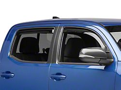Weathertech Side Window Deflectors; Front and Rear; Dark Smoke (16-23 Tacoma Double Cab)