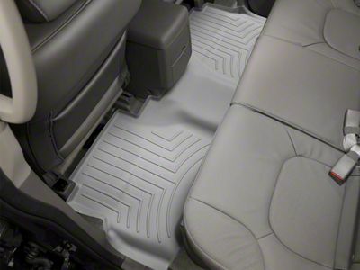 Weathertech DigitalFit Rear Floor Liners; Gray (05-21 Frontier Crew Cab w/o Rockford Fosgate Audio System)