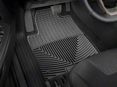 Weathertech All-Weather Front Rubber Floor Mats; Black (2015 Jeep Cherokee KL w/o Raised Floor; 16-23 Jeep Cherokee KL)
