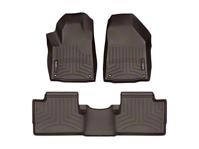 Weathertech DigitalFit Front and Rear Floor Liners; Cocoa (19-23 Jeep Cherokee KL)