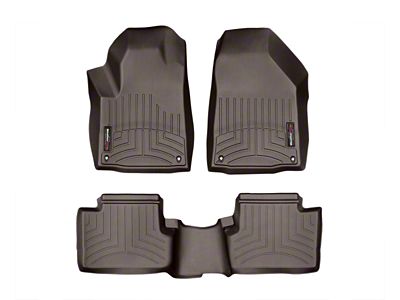 Weathertech DigitalFit Front and Rear Floor Liners; Cocoa (15-18 Jeep Cherokee KL)