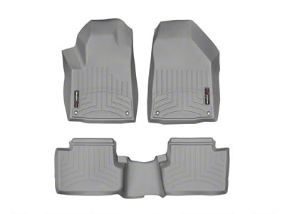 Weathertech DigitalFit Front and Rear Floor Liners; Grey (15-18 Jeep Cherokee KL)
