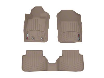 Weathertech DigitalFit Front and Rear Floor Liners; Tan (15-18 Jeep Cherokee KL)