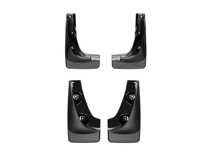 Weathertech Jeep Cherokee NoDrill Mud Flaps; Front and Rear; Black