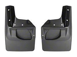Weathertech No-Drill Mud Flaps; Front; Black (20-24 Jeep Gladiator JT, Excluding High Altitude, Launch Edition, Mojave & Rubicon)