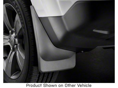 Weathertech No-Drill Mud Flaps; Rear; Black (20-25 Jeep Gladiator JT, Excluding Launch Edition, Mojave & Rubicon)