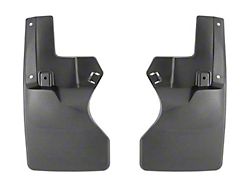 Weathertech No-Drill Mud Flaps; Rear; Black (20-25 Jeep Gladiator JT Sport w/ Max Tow Package)
