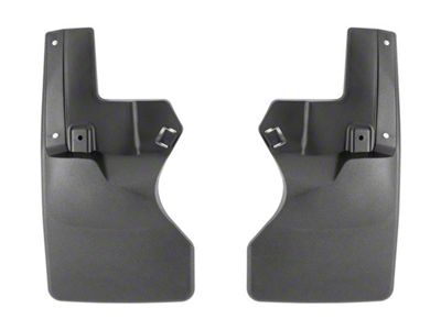 Weathertech No-Drill Mud Flaps; Rear; Black (20-25 Jeep Gladiator JT Sport w/ Max Tow Package)
