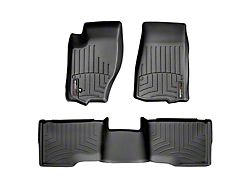 Weathertech DigitalFit Front and Rear Floor Liners; Black (05-10 Jeep Grand Cherokee WK w/o Electronic Infotainment System)