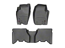 Weathertech DigitalFit Front and Rear Floor Liners; Black (96-98 Jeep Grand Cherokee ZJ w/o Floor Retention Device)