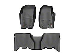 Weathertech DigitalFit Front and Rear Floor Liners; Black (93-95 Jeep Grand Cherokee ZJ)