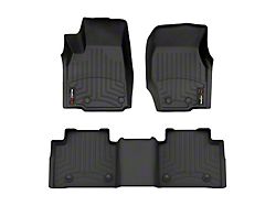 Weathertech DigitalFit Front and Rear Floor Liners; Black (22-26 Jeep Grand Cherokee WL 4xe)