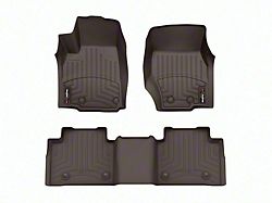 Weathertech DigitalFit Front and Rear Floor Liners; Cocoa (22-26 Jeep Grand Cherokee WL)