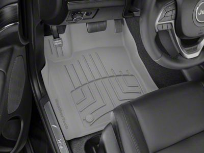 Weathertech Front Floor Liner HP; Gray (16-21 Jeep Grand Cherokee WK2)