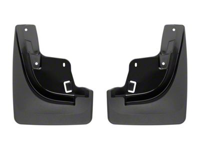 Weathertech No-Drill Mud Flaps; Front; Black (11-21 Jeep Grand Cherokee WK2 w/ Factory Fender Flares)