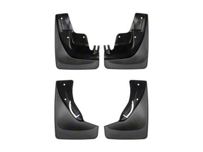 Weathertech No-Drill Mud Flaps; Front and Rear; Black (11-21 Jeep Grand Cherokee WK2 w/ Factory Lip Molding)