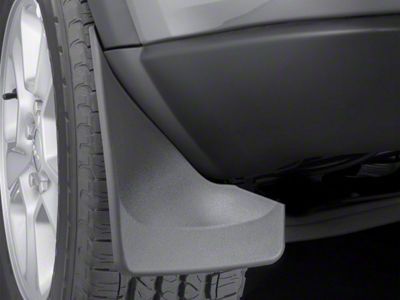 Weathertech No-Drill Mud Flaps; Rear; Black (11-21 Jeep Grand Cherokee WK2 w/ Factory Lip Molding)